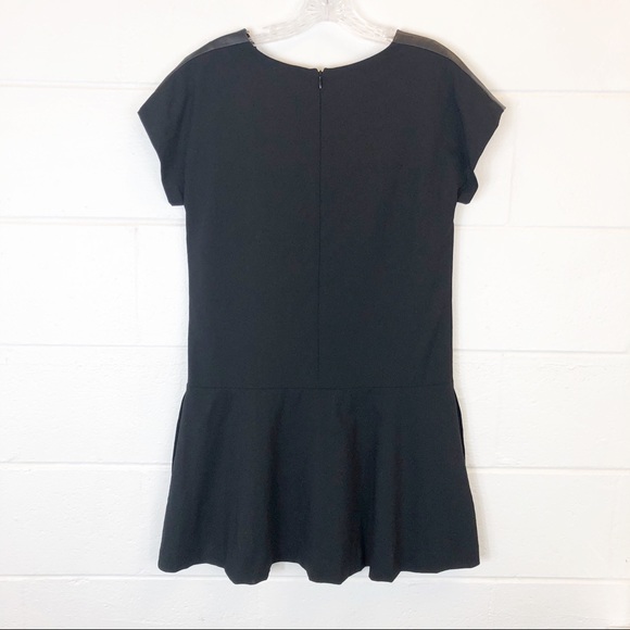 Club Monaco Black Wool Drop Waist Dress 2 - Picture 5 of 8